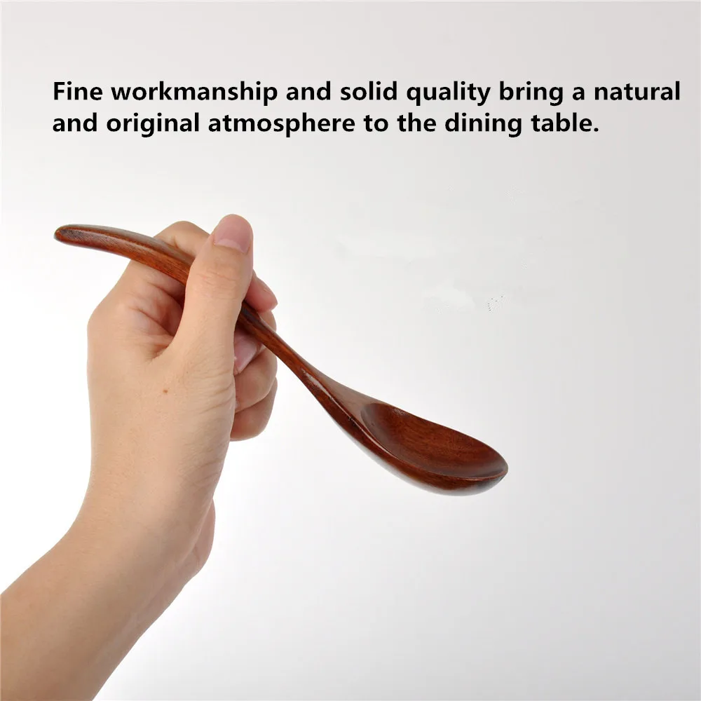 Wooden Spoon Cooking Spoon Bamboo Wave Pattern Kitchen Cooking Utensil Tool Soup Teaspoon Catering for Kitchen Wooden Spoon 2024