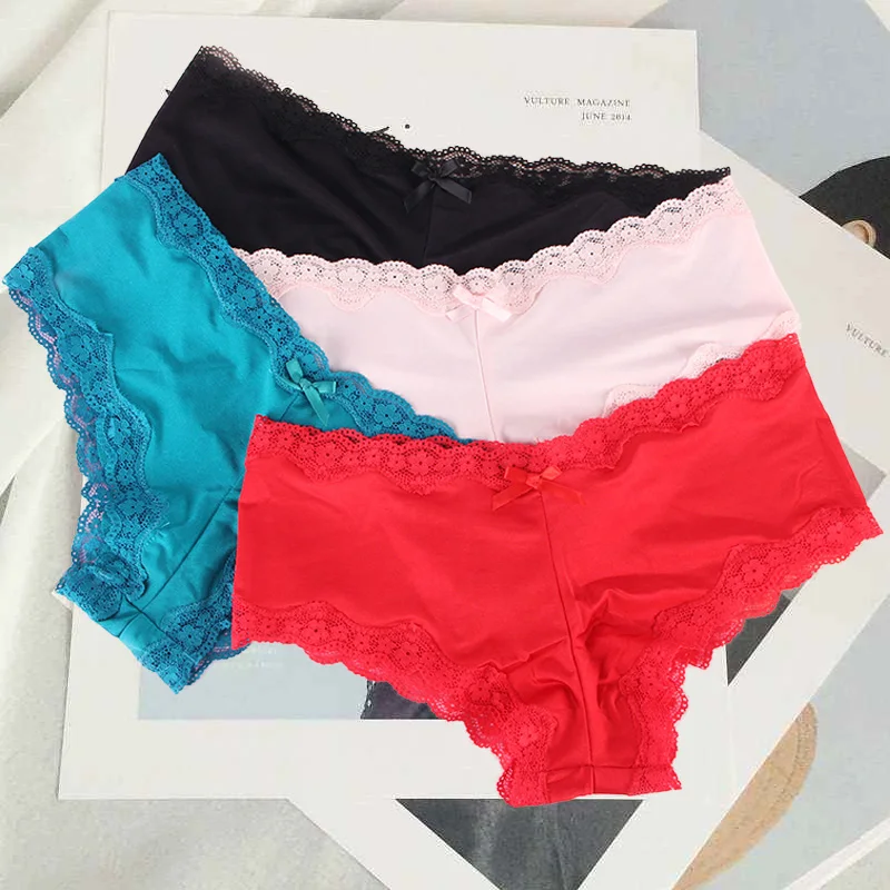 Brazilian Cotton Panties Plus Size Female Underwear Mid-Rise Comfortable Seamless Underpants Elastic Hot Sexy Panty Briefs Mujer