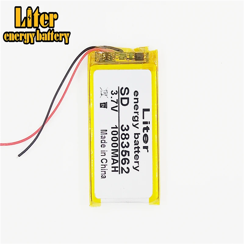 3.7V 383562 403560 Liter Energi Lipo Rc Battery 1000Mah untuk Rc Li Polimer Helikopter Kecil, GPS MP3,MP4, Alat