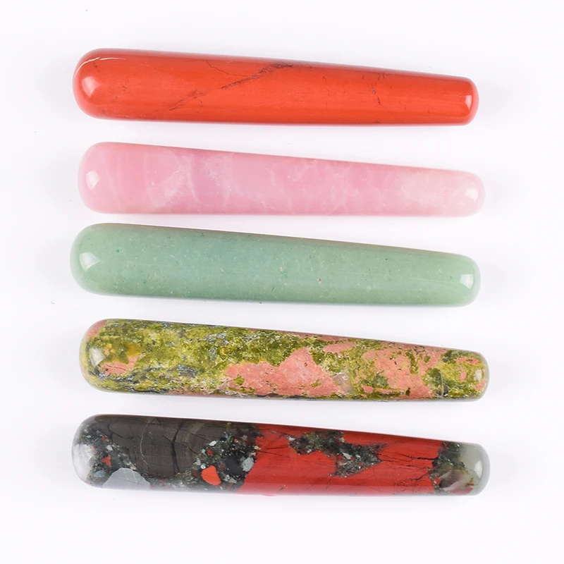 Wholesale Massage Wand Yoni Natural Crystal Mineral Quartz Acupoint Pen Face Care Tool Relax Body Beauty Health Massagestick view 4