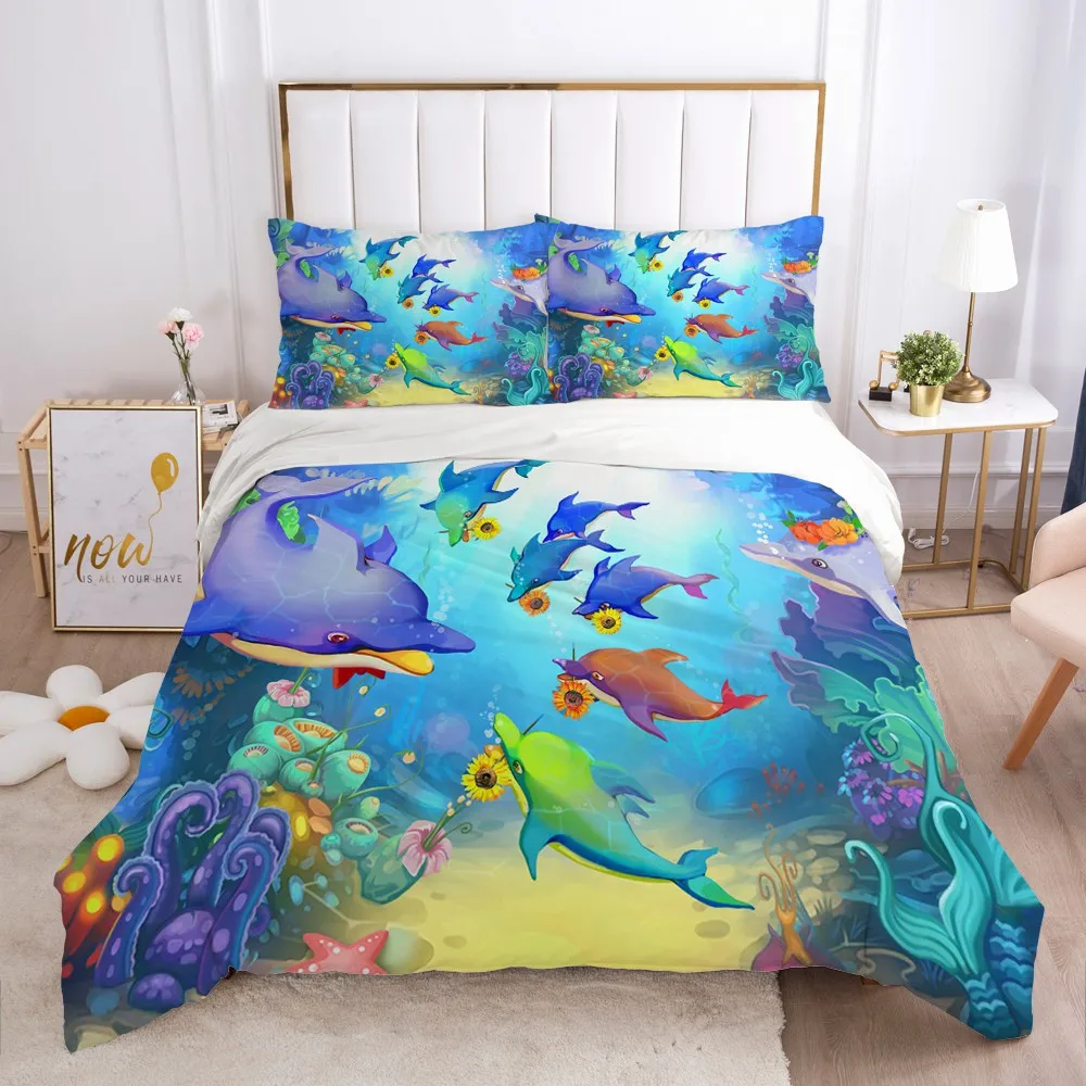 Quilt Covers Pillowcase Bedding Set Duvet Cover Sets Comforter Case Bed Linen King Queen Size 3D Pink Cartoon Home Textile