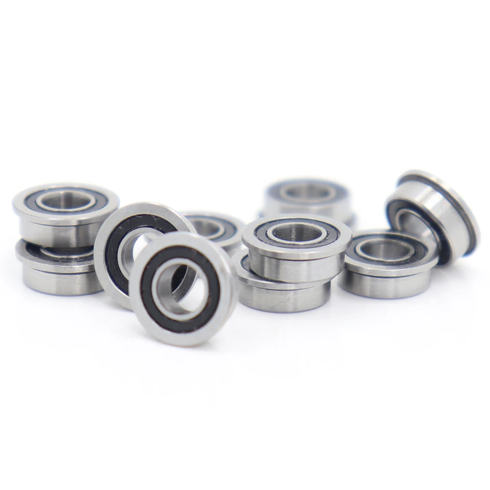 

MF84-2RS Bearing 4x8x3mm ( 10 PCS ) ABEC-1 Miniature Flanged MF84RS Ball Bearings LF-840DD