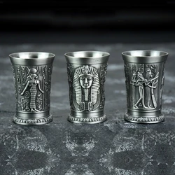 The Revenant Same Style Wine Glass Ancient Egypt Myth Relief Art Copper Shot Glass B52 Cocktail Russia Sikkim Spirits Bullet Cup