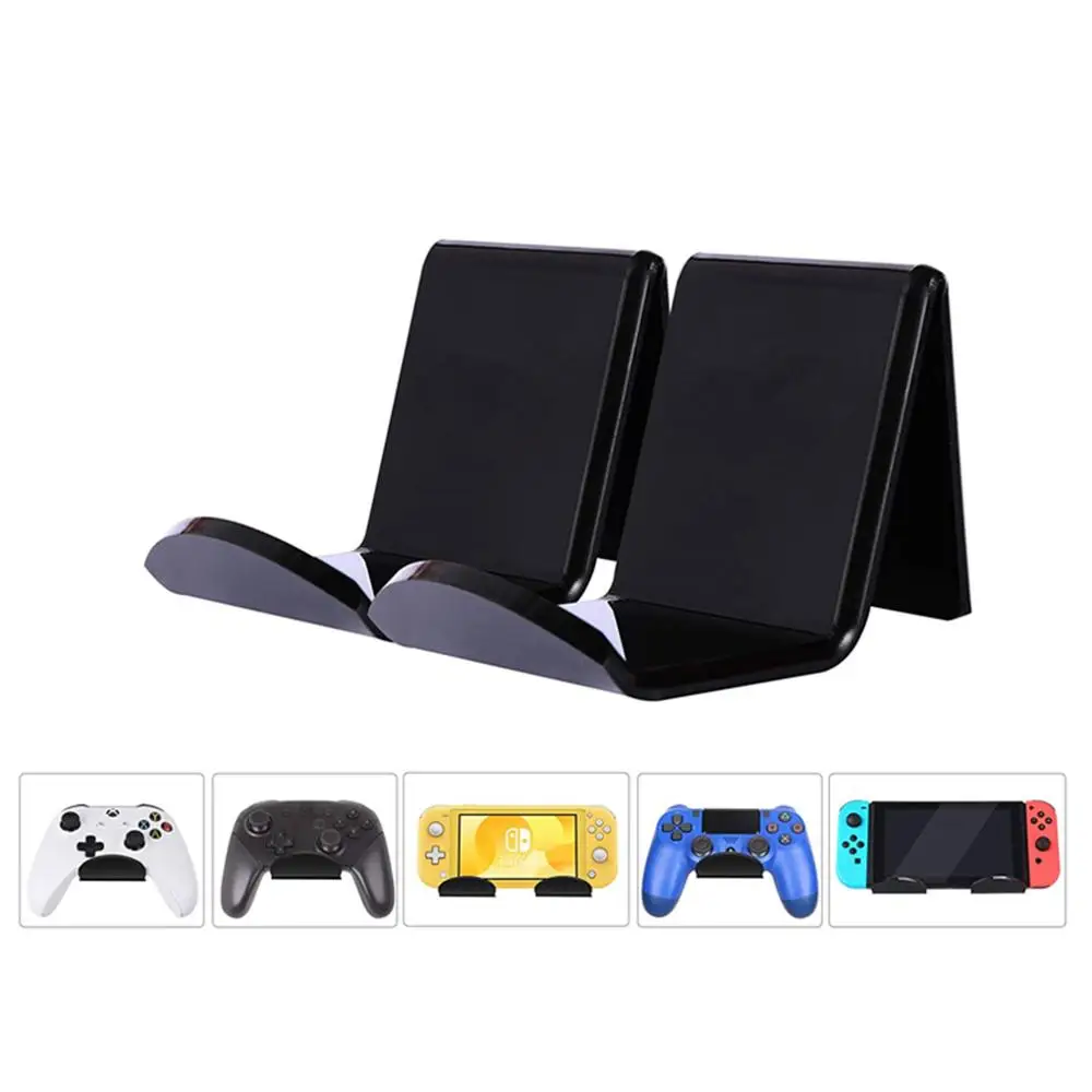 2Pcs Game Controller Wall Stand Joystick Phone Mount Gamepad Wall Rack Headphone Microphone Handle Game Controller Holder