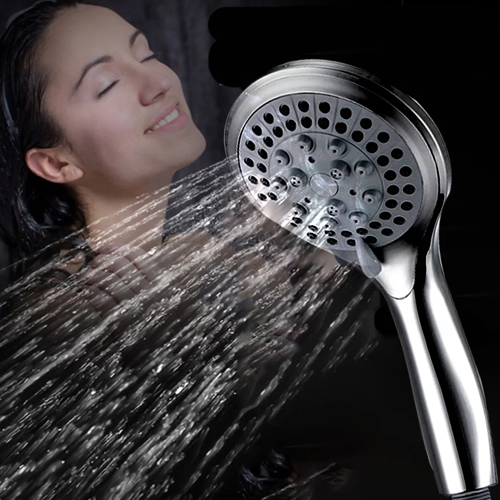 5 Modes Bath Rainfall Shower Jetting Shower Head High Pressure Filter For Water ShowerHead Plating Anti-Corrosion Bathroom Spray