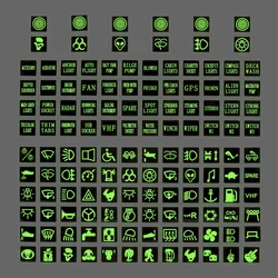 Leucht Auto Aufkleber Instrument Panel Tasten Aufkleber PVC Lkw Dekoration Rocker Schalter Label Schaltung Aufkleber
