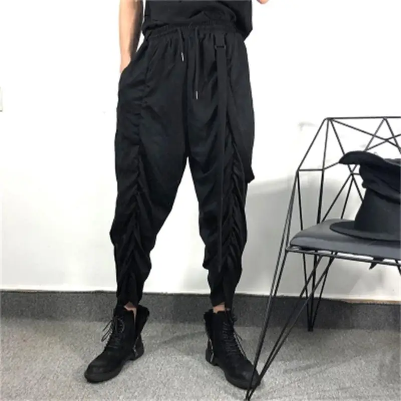 

Men's Harun Pants Spring And Autumn New Personalized Pleated Design Youth And Vitality Leisure Large Size Pants