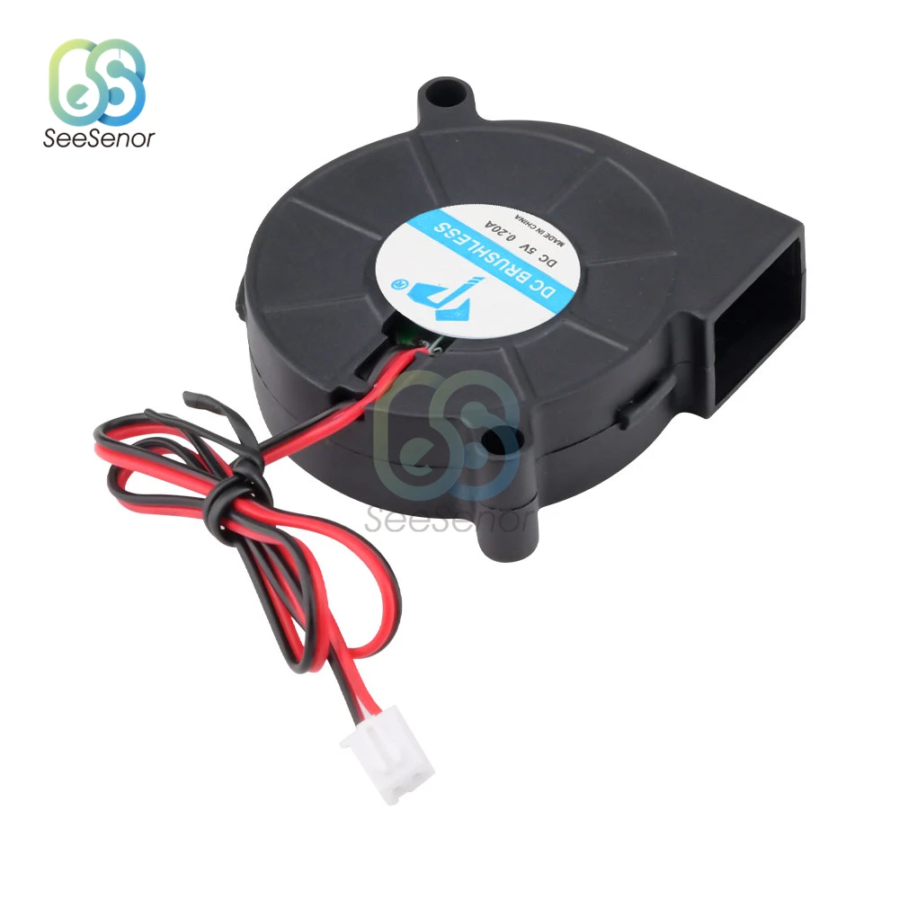 5015 Cooling Turbo Fan DC 5V 12V 24V Brushless 3D Printer Parts 2Pin For Extruder DC Cooler Blower Part Black Plastic Fans