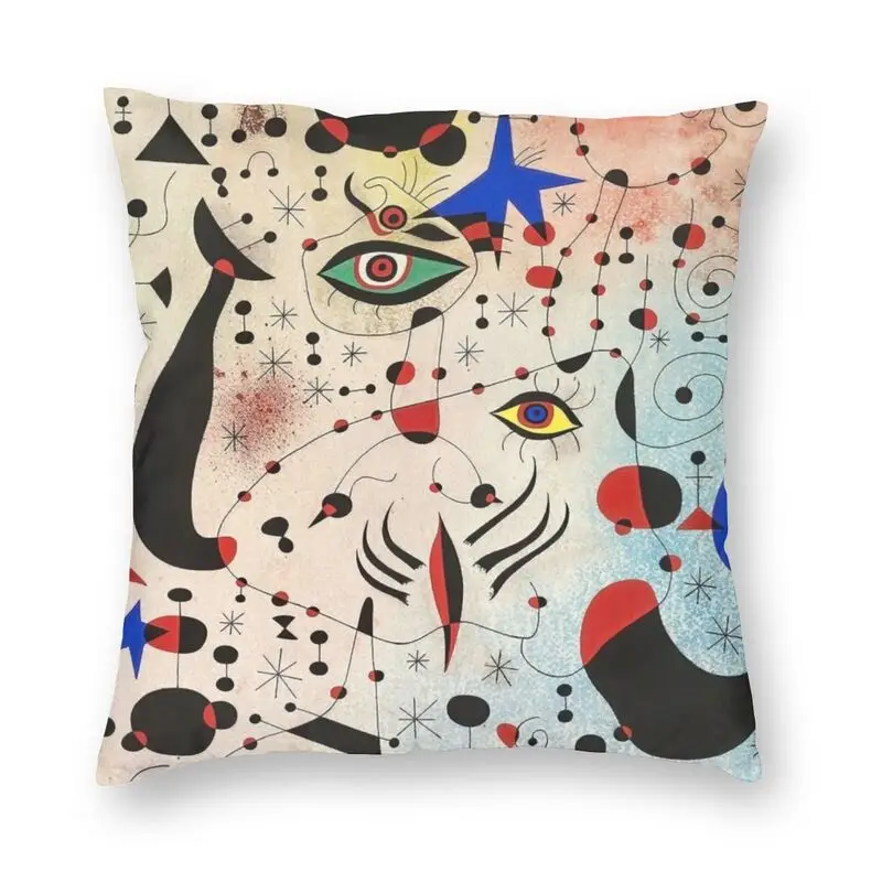 Ciphers And Constellations In Love With A Woman Cushion Covers Sofa Decoration Joan Miro Abstract Art Square Pillow Cover 45x45