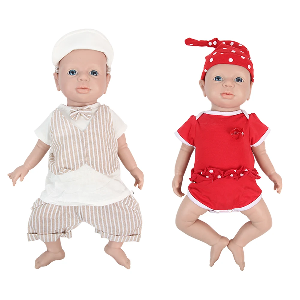 IVITA WG1540 49cm 3.61kg 100% Full Silicone Reborn Baby Doll Twins Realistic Baby Toys Soft Dolls for Children Christmas Gift