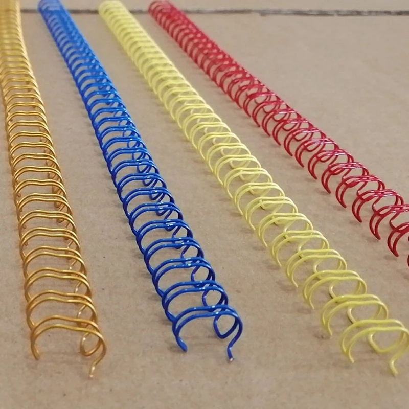 50-100PCS/BOX A4 3:1 Pitch 34 rings 6.4-19.1mm Colorful OY double coil double loop wire binding wire combs binding rings