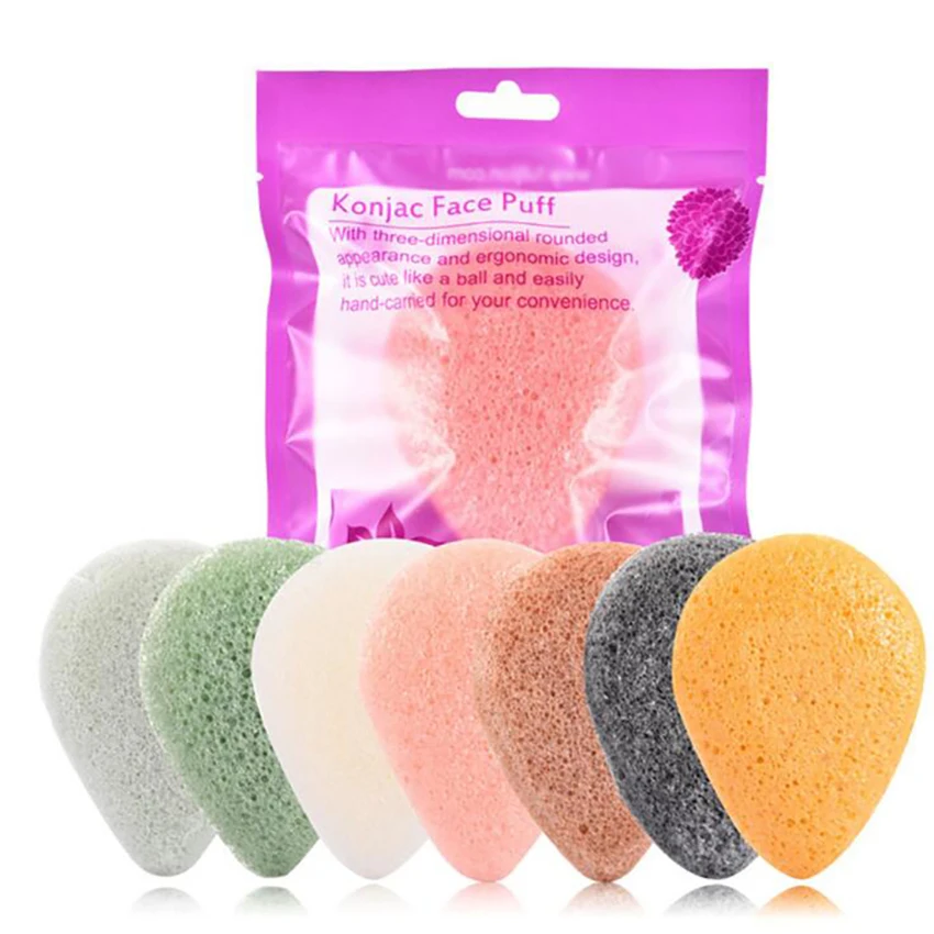 1Pc Sponge Cosmetic Puff Water Drop Shaped Facial Makeup Removal Flutter, Women Cleaning Washing Face Powder Puff Skin Care Tool