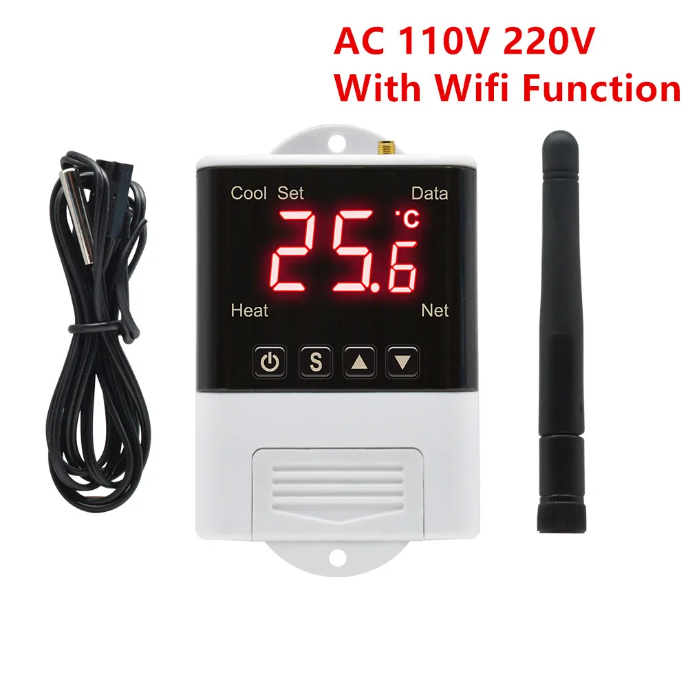 DTC1200 DTC2210 DTC1110 AC 110V 220V Digital WIFI Thermoregulator Thermostat Temperature Controller Cooling Heating Switch