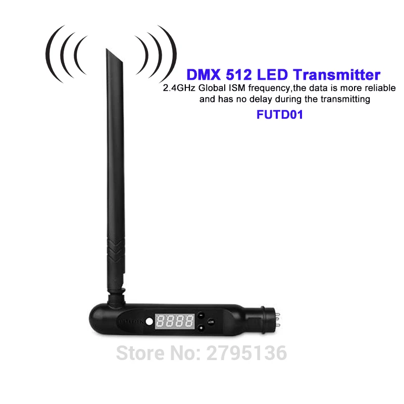 DMX 512 led transmitter Digital screen display 2.4G ISM wireless Signal connecter DC5V 2400-2483.5MHz for Disco Stage BAR KTVS