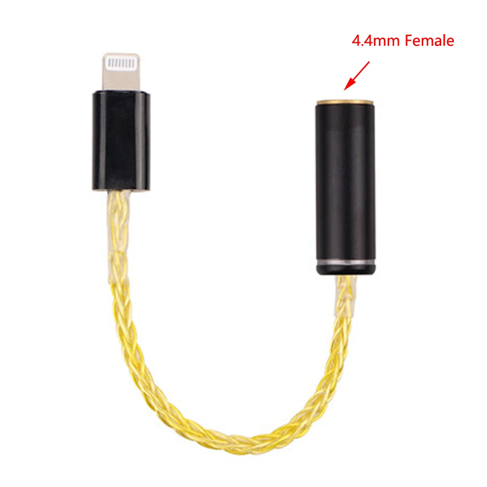 

10cm DAC Decoder Chip Adapter Light-ning Dad Male to 3.5mm Female Connector for Earphone Amplifier