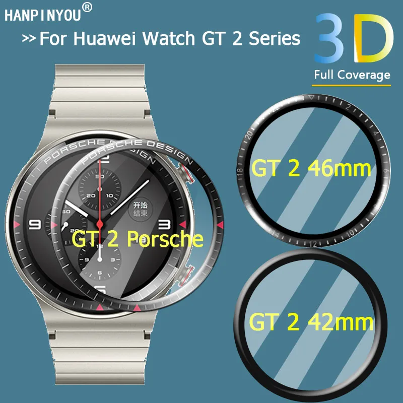 For Huawei Watch GT 2 42mm / 46mm / Porsche Full Cover 3D Curved Plating Soft PMMA PET Film Screen Protector -Not Tempered Glass