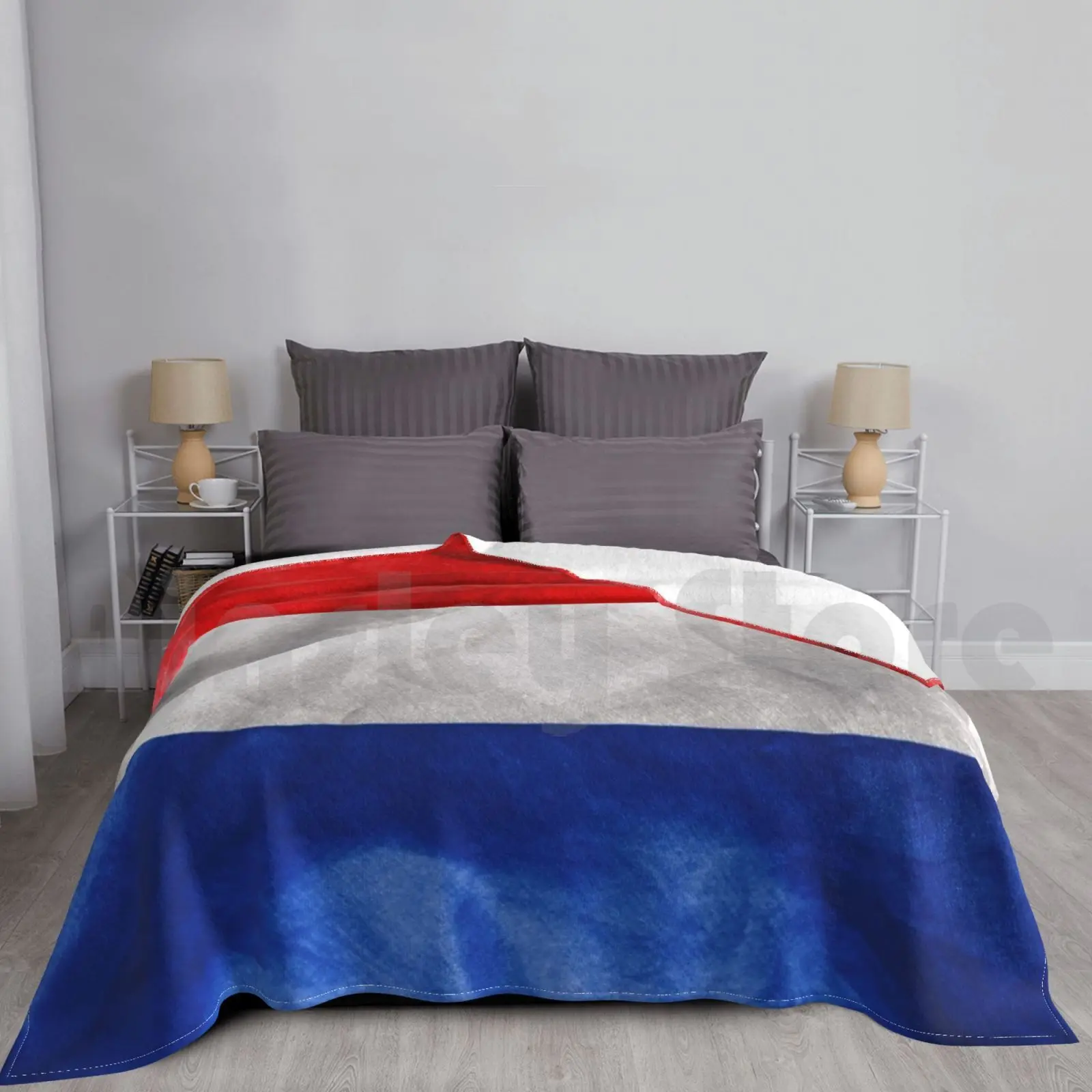 Netherlands Flag Blanket For Sofa Bed Travel Netherlands Flag Holland Texture Dutch Red White Blue Patriotic