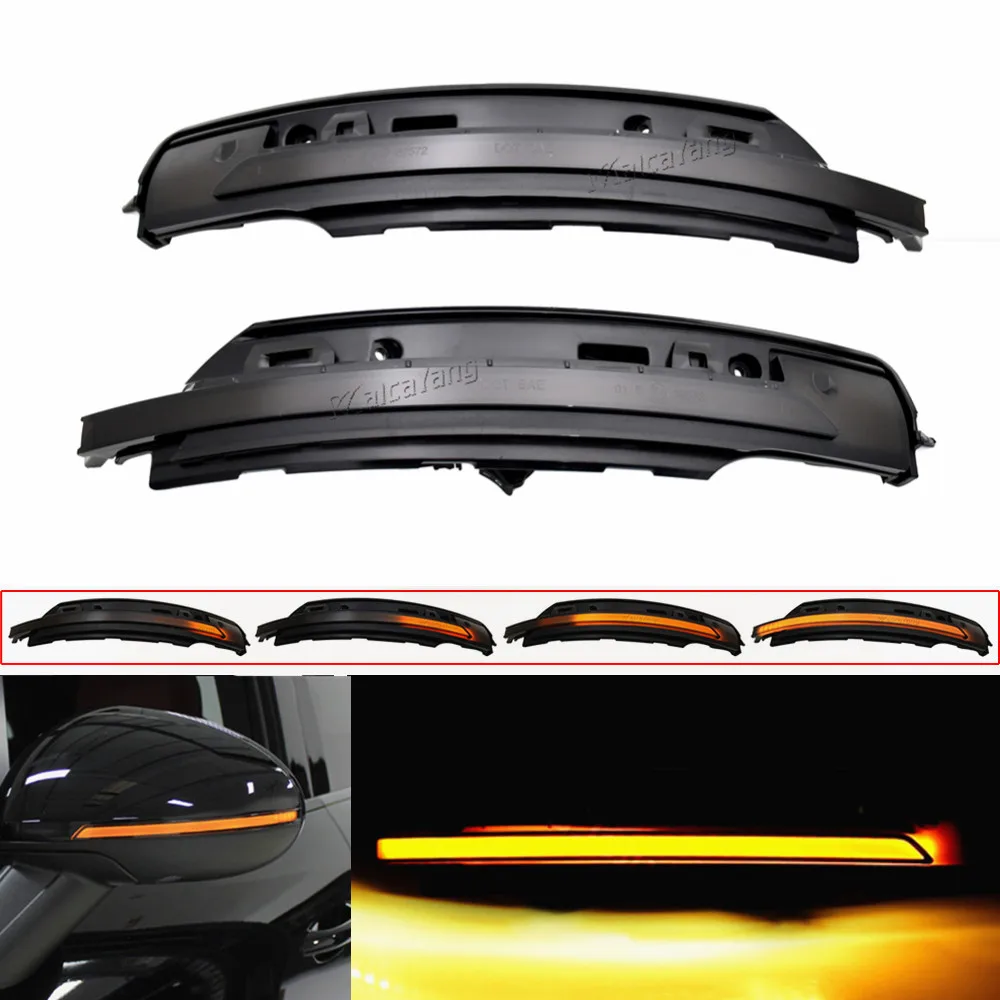 2Pieces Flowing Water Mirror Dynamic Blinker Turn Signal LED Arrow Light For Porsche Macan 2014 2015 2016 2017 2018 2019 2020