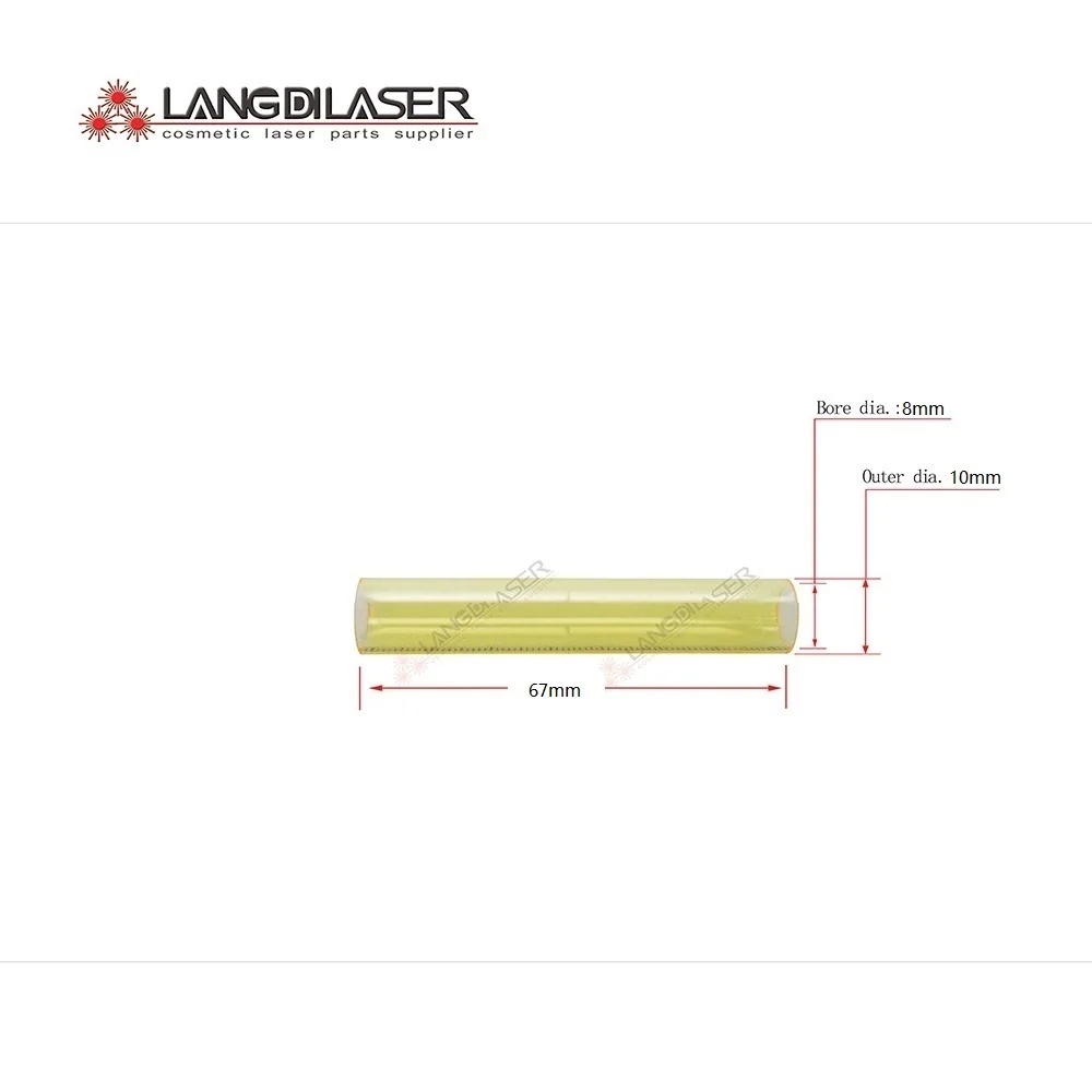

Лампа-трубка для потока воды ipl, трубка для УФ-фильтра, Размер: 67*10*8 мм/трубка для потока лампы для наконечника IPL