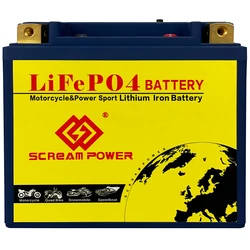 12V 12-BS/12B-4 LifePO4 Motorcycle Start Battery 8Ah CCA 520A Lithium Scooter Battery  With BMS For ATV UTV Motorbike