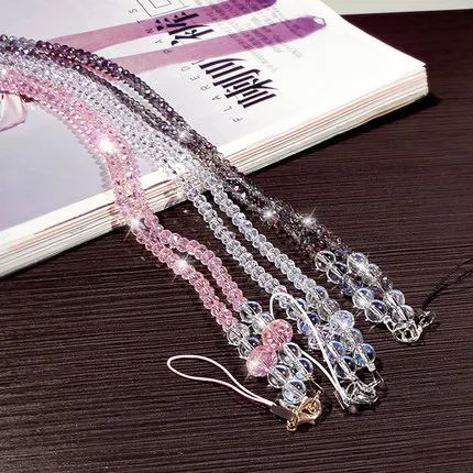 Crystal Neck Necklace Strap Lanyard U Disk ID Work Card Mobile Phone Chain Straps Keychain phone Hang Rope