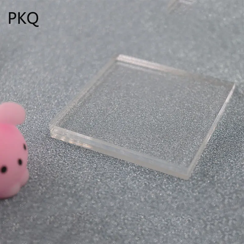 10pcs Mini Acrylic Sheet Clear Plexiglass Perspex Thickness 4mm Transparent Plastic Board Perspex Panel 2x2cm/3x3cm/4x4cm/5x5cm