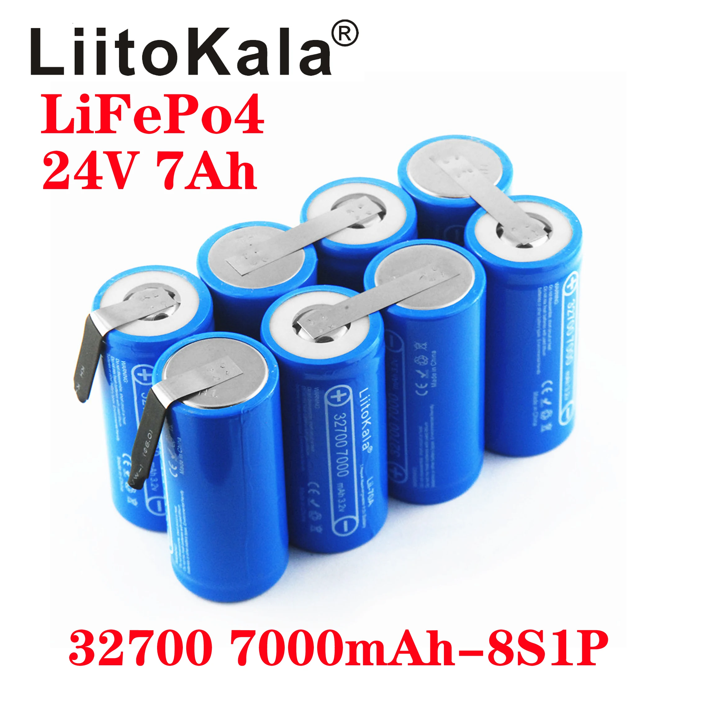 

LiitoKala 24V 7Ah 14ah 21ah 32700 7000mAh lii-70A LiFePO4 Battery 35A Continuous Discharge Maximum 55A High power battery DIY