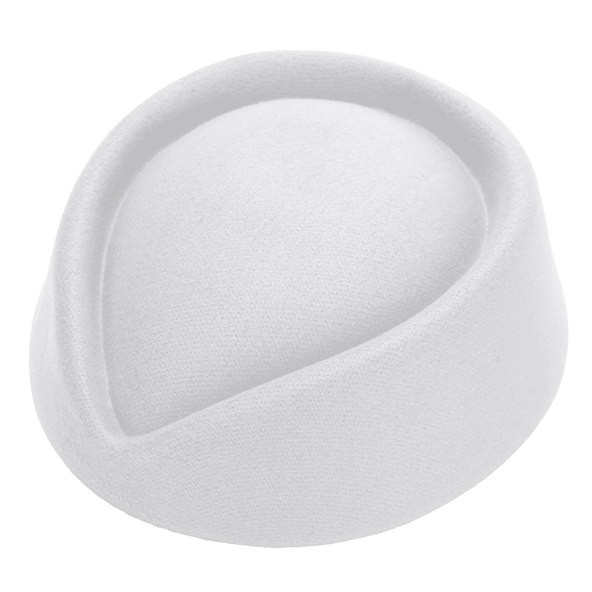 Imitation Wool Felt Stewardess Air Hostesses Pillbox Hat Millinery Teardrop Fascinator Base Cap for Cosplay Costume Accessories