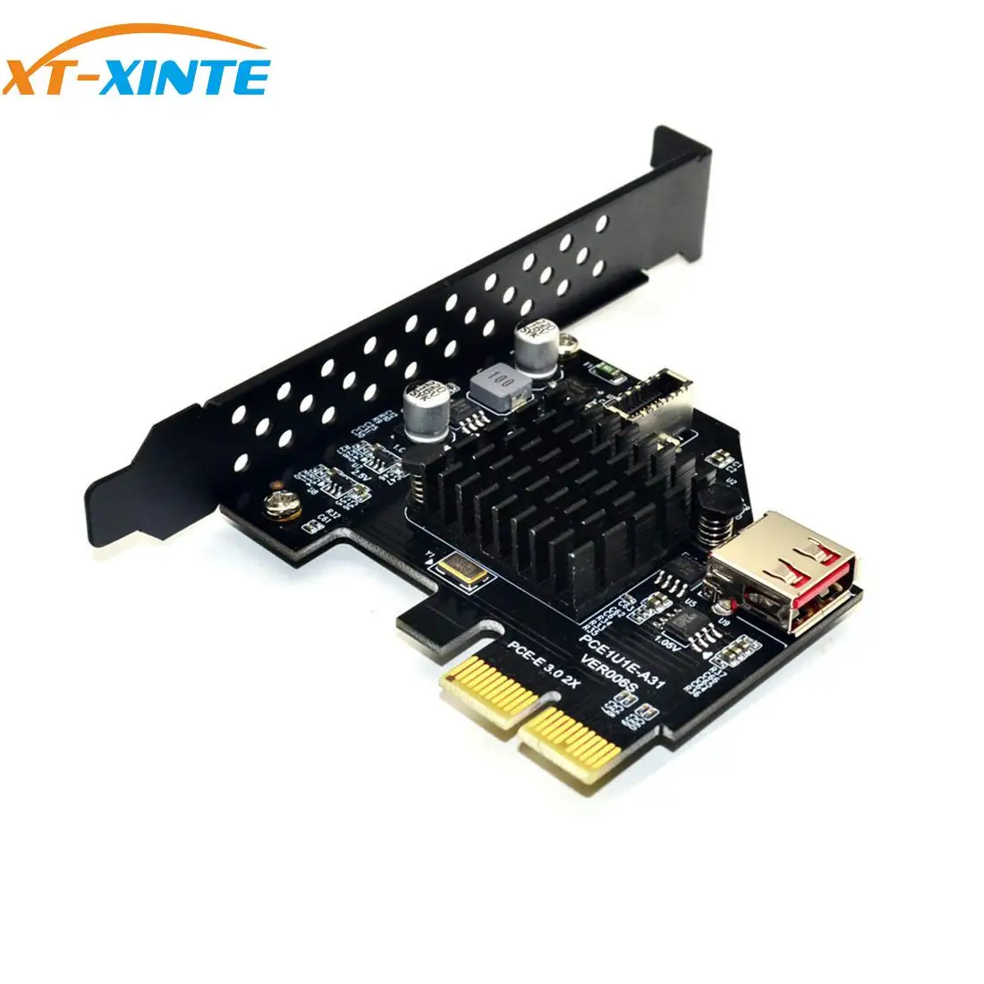 

ASM3142 Chip 10Gbps USB3.1 Gen 2 Type-E 20 Pin Expansion Card USB 2.0 PCI Express 3.0 X2 Adapter for Desktop PC Computer DIY