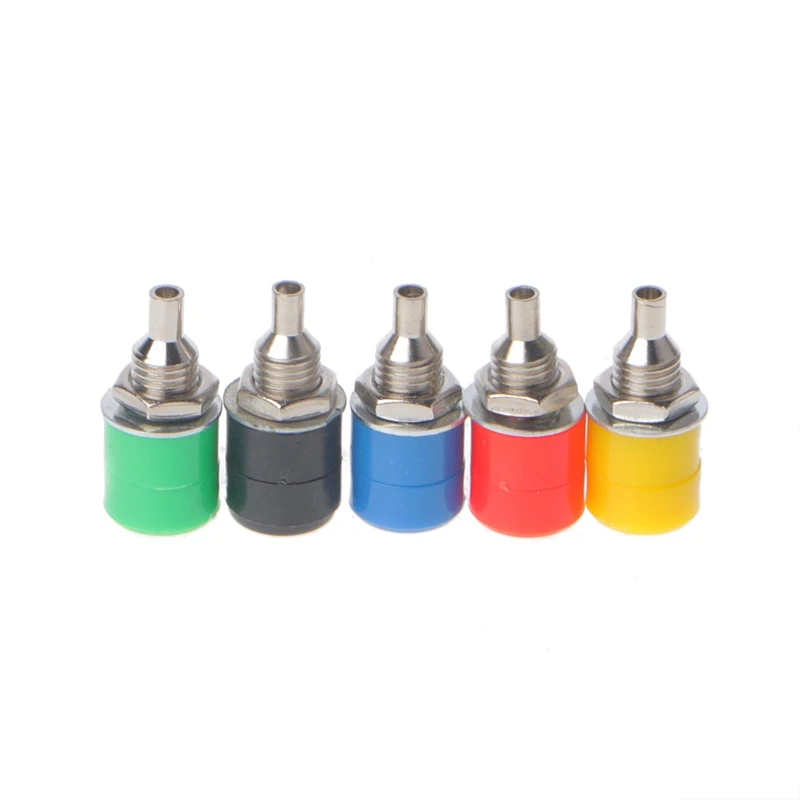 10 Pcs 5 Color 4mm Female Banana Plug Socket Connector Binding Post o Termin