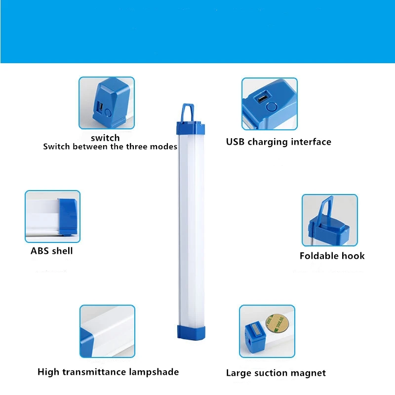 LTOON USB charging led Camping light tent light magnetic portable lantern flashlight rechargeable hiking camping light UV tube