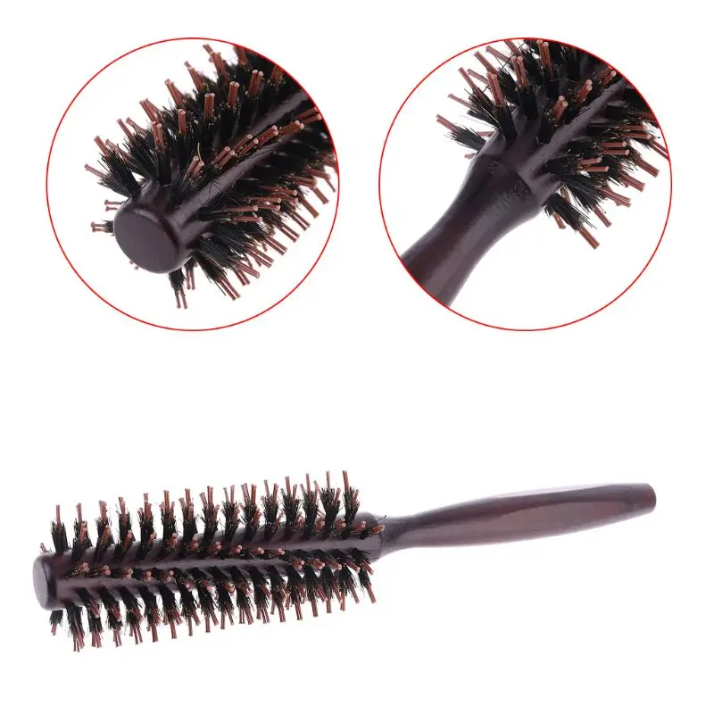 6 tipos sarja reta pente cabelo natural cerdas javali escova rolamento redondo barril soprando curling diy cabeleireiro estilo ferramenta