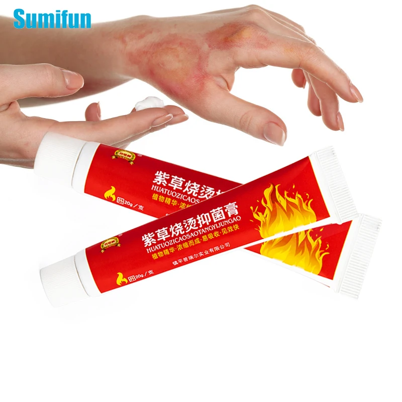 

1Pcs 20g Herbal Burn Treatment Cream Scald Antibacterial Ointment Anti-Infection Blister Skin Repair Pain Relief Medical Plaster