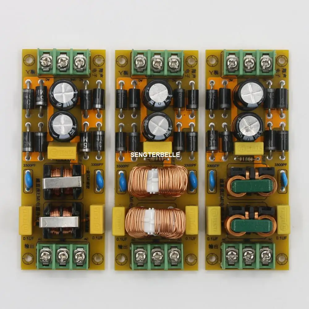 Hifi 2A / 4A /8A Filter DC Component 2 Stages EMI Home Audio Power Filter Purification Board