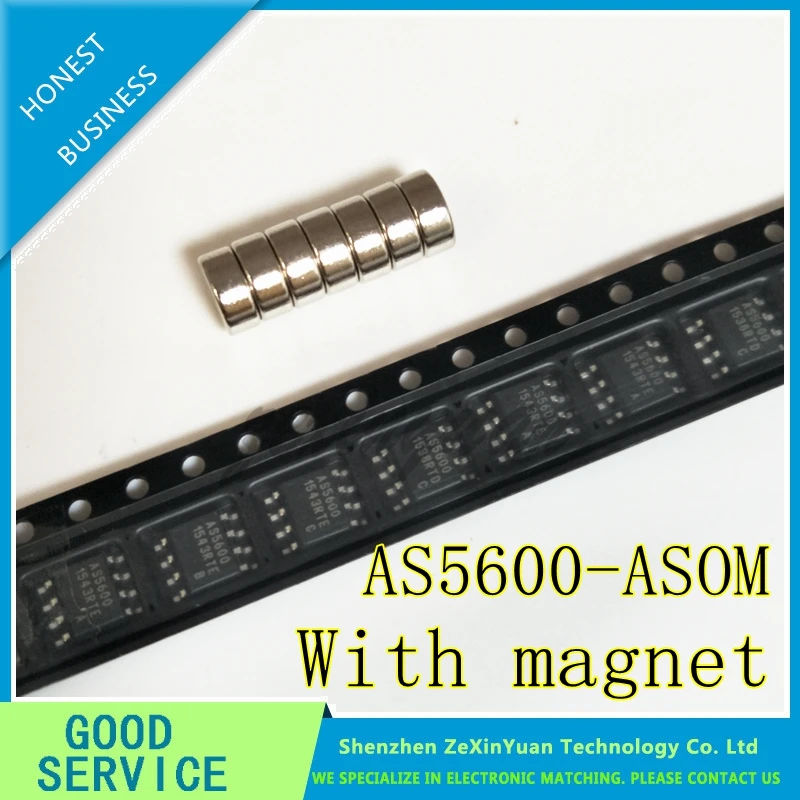 

10PCS AS5600-ASOM AS5600 SOP8 magnetic encoder With magnet Original authentic and new in stock