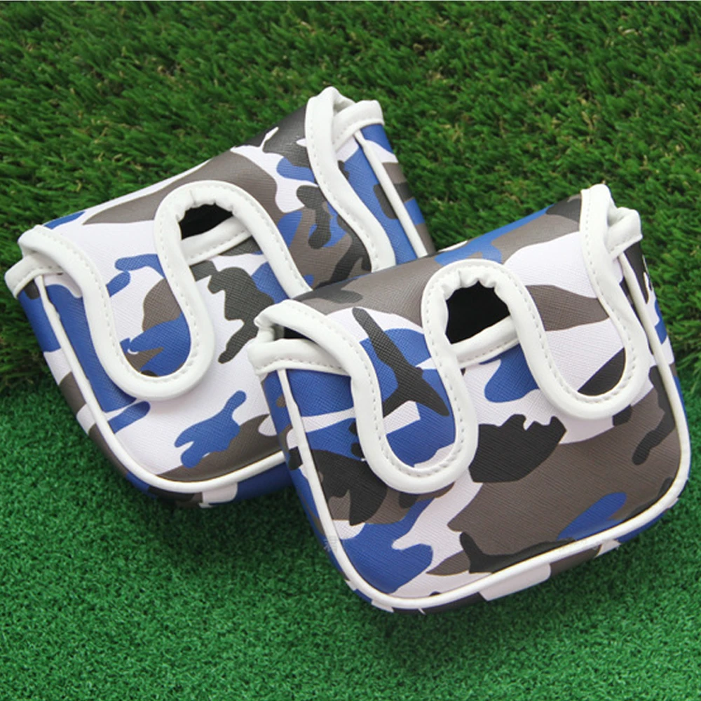 1Pcs Golf Head Covers PU Club Accessories Camouflage Golf Putter Cover Headcover for Blade Golf Club Head Covers Accessory