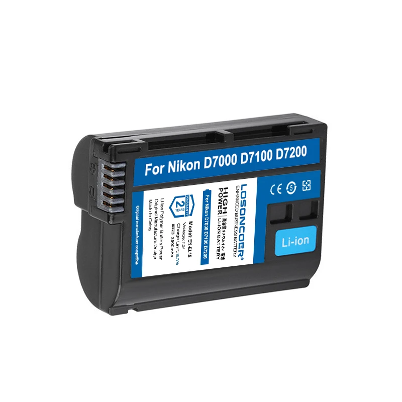 Z6 II Z7 II Battery 3500mAh EN-EL15 EN-EL15a EN-EL15b for Nikon D7000 D7100 D7200, D850 D750 D7500 D810 D500 D800 D610 D600 L5