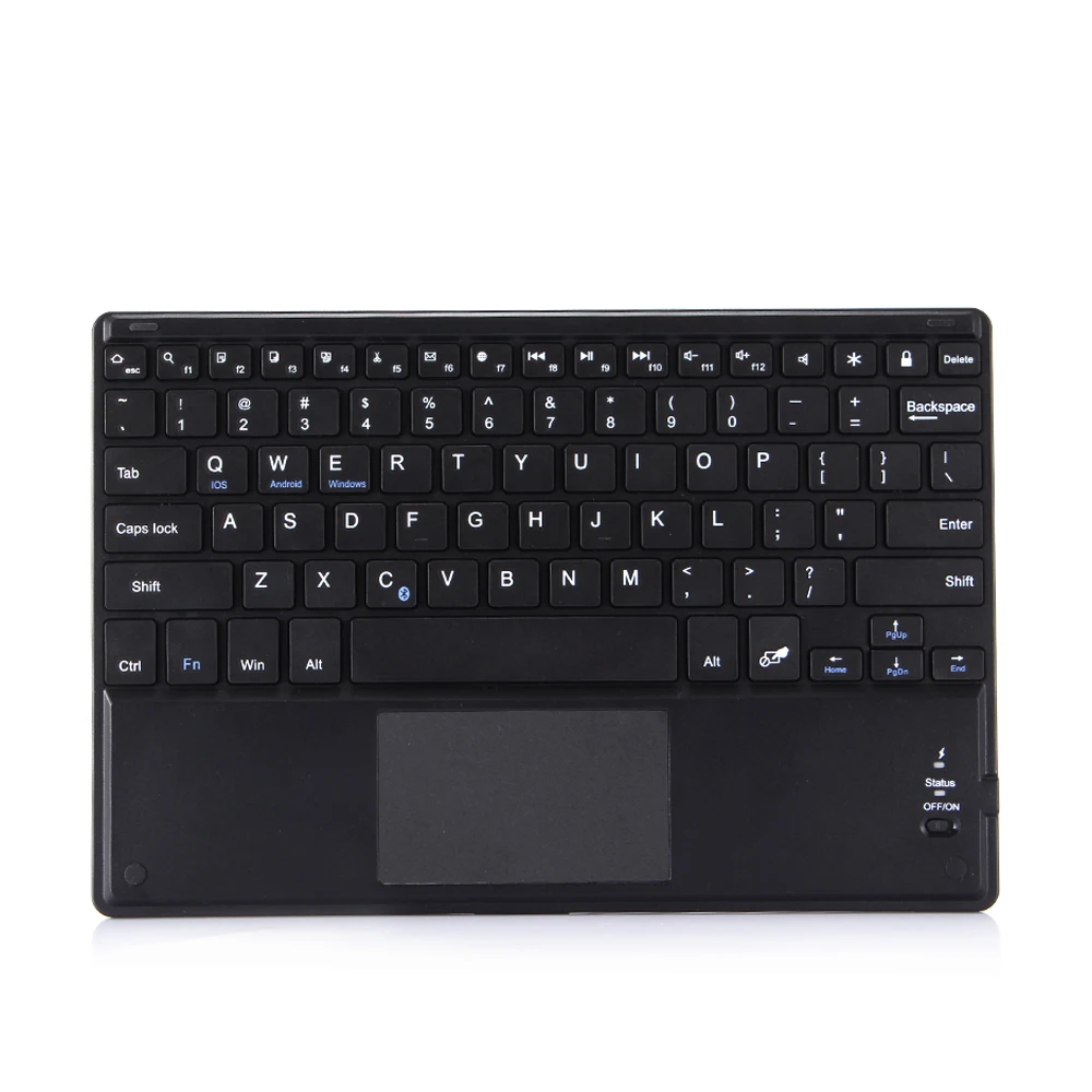 Capa para teclado de tablet com touchpad bluetooth para samsung, t510, t720, t725, t580, t590, t820, t815, p580, p5200, t530, t560, t550