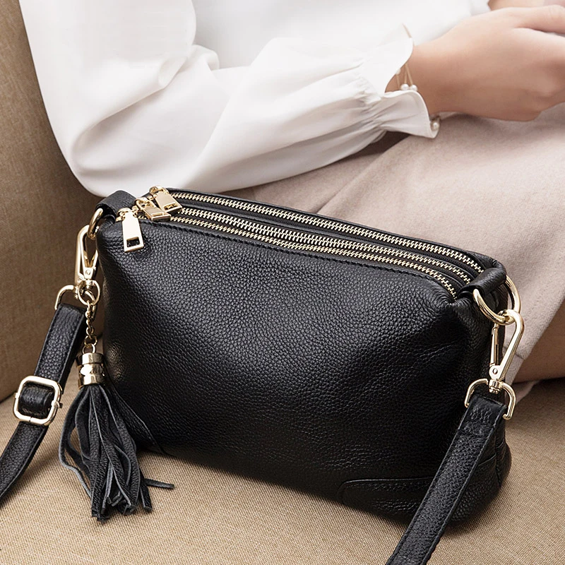 

Genuine Leather Women Bag Shoulder Crossbody Bag Luxury Handbags Fashion Ladies Shoulder Bag Female Large Tote Purse