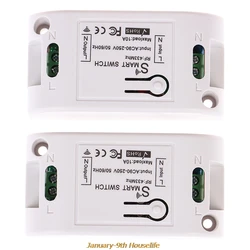 New RF 433Mhz AC90-220V Receiver Smart Home Wifi Wireless Remote Control Switch Relay Smart Life