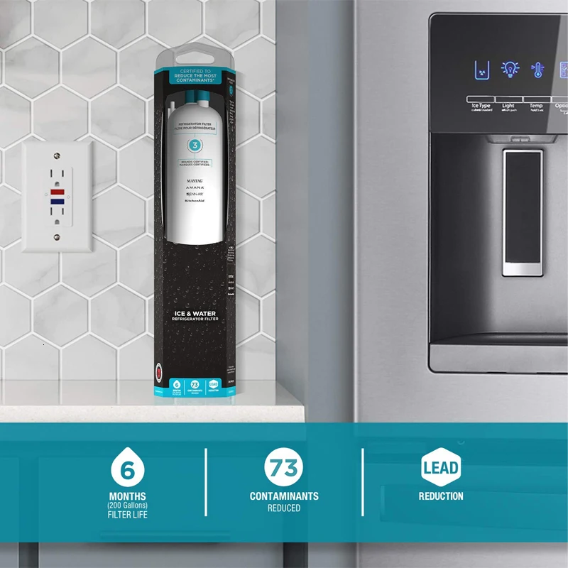 Filtro de agua para refrigerador EDR3RXD1 3, paquete de 1