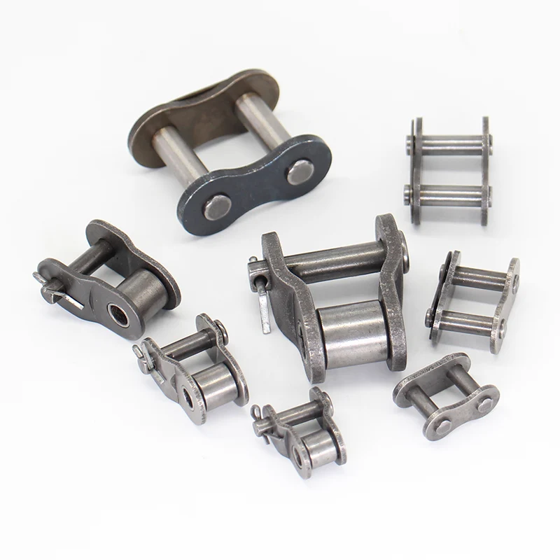 03C 04C 06B 08B 12A 10A Rantai Baris Tunggal Setengah Gesper Penuh Rantai Transmisi Penggerak Rol Konektor Rantai Rol Gabungan