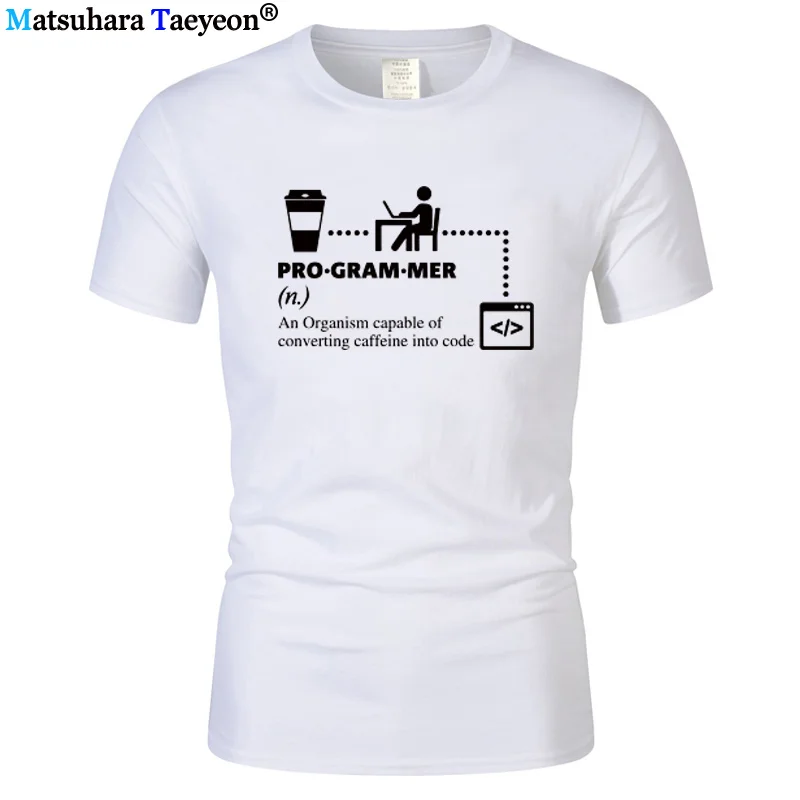 Programmer T-Shirt Men IT Guy Techie Coder Funny T-Shirts Summer Novelty Tee Shirt Men\'s Tshirt Computer Engineer Tops