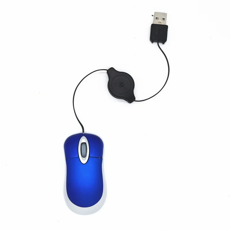 Lovely Mini-wired Mouse Retractable USB Cable Ergonomic Optoelectronic Mouse Office Computer PC Laptop Mouse 800DPI Kawaii Mouse