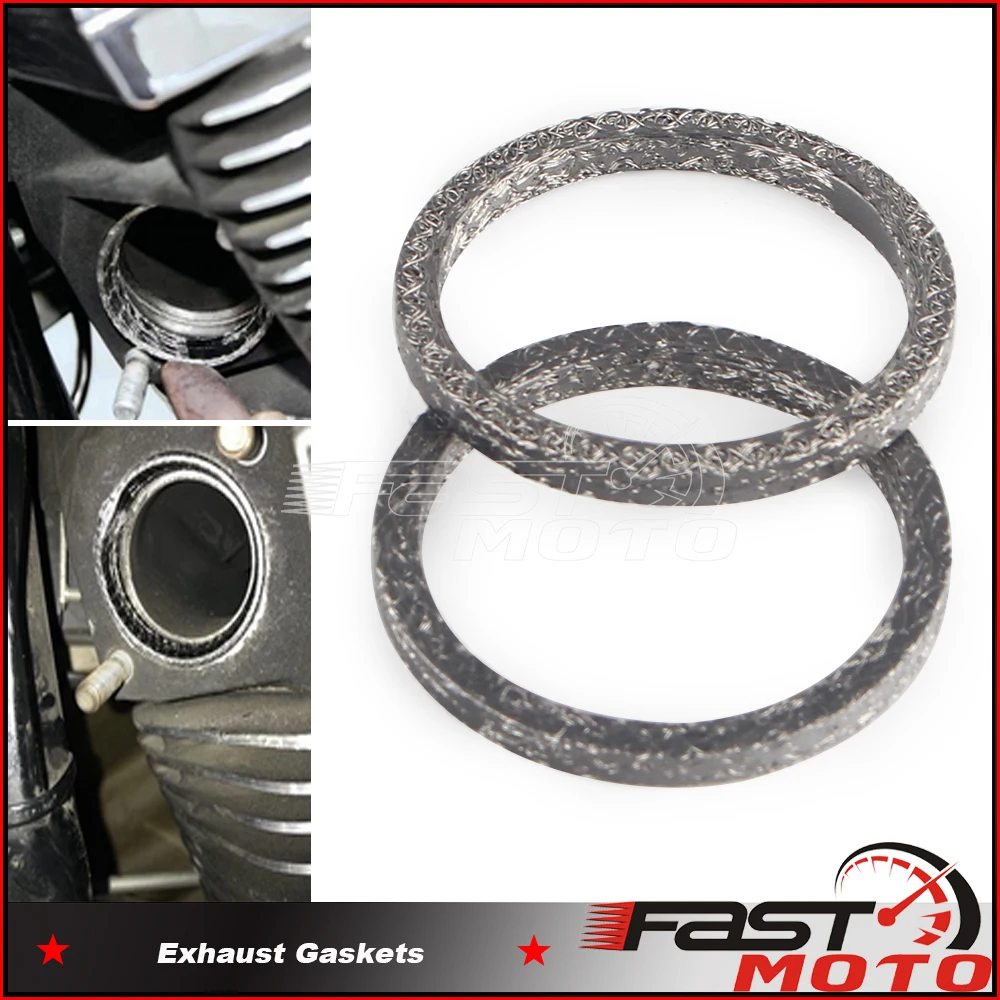 Motorcycle Exhaust Port Muffler Gaskets For Harley Twin Cam Touring Sportster XL 833 1200 Exhaust Gasket Accessories 65324-83A