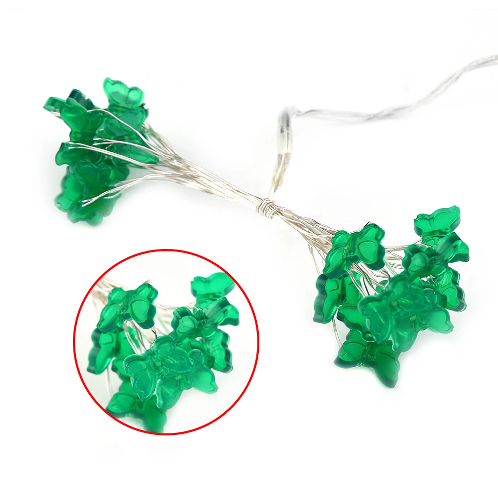 Quality 5M 50LED 3AA Battery Box Power Butterfly Shape Home String Light Party Festival Wedding Party Decoration String Light