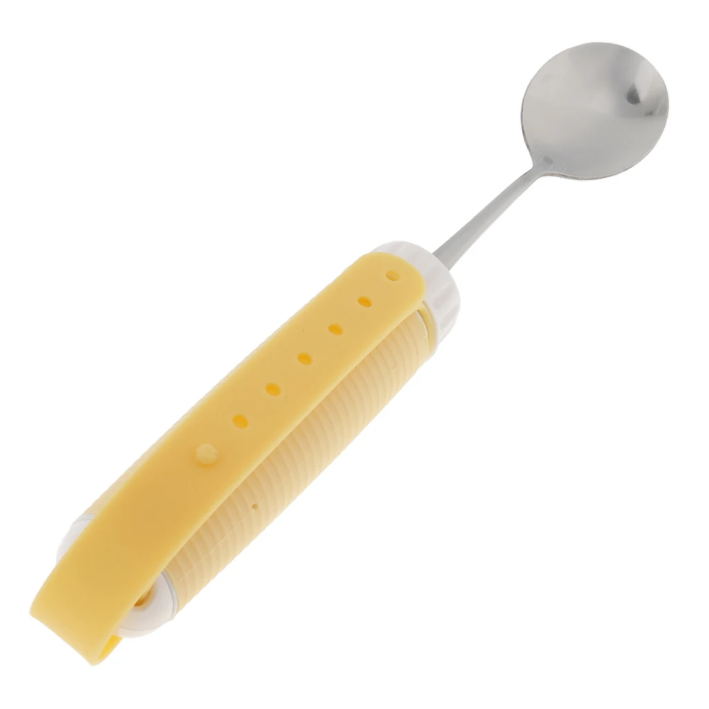 Adjustable Spoon Swivel Utensil Eating Aids with Handle for Arthritis Disability Patient Old People Ding Aid