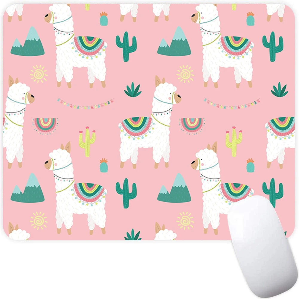 Cute Cartoon Lama Llama Alpacas Small Gaming Mouse Pad Computer Mousepad Gamer Mouse Mat Laptop Mausepad Keyboard Mat Desk Pad