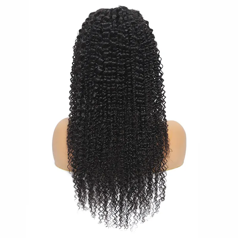 13x4 Lace Frontal Wig Kinky Curly Wig 250 Density 30 Inch Transparent Lace Wigs For Black Women Pre Plucked Can Be Dye  Indian