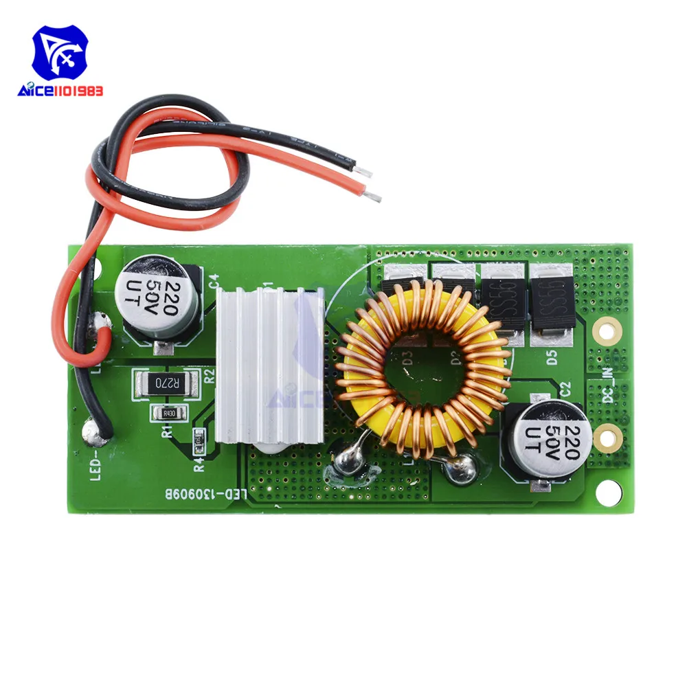 diymore 10W/20W/30W/50W LED Constant Current Driver Module DC-DC DC 9 -24V to 30 -38V Step Up Boost Converter Power Supply Board